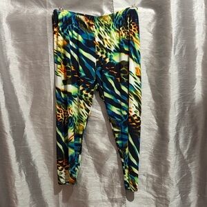 Vibrant Jungle Print Women's Leggings